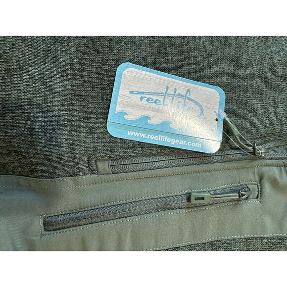 REEL LIFE Silver pine Green 1/4 Zip Barrel Curl Fleece- M NWT MSRP $70 - Picture 5 of 11